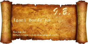 Igari Boróka névjegykártya